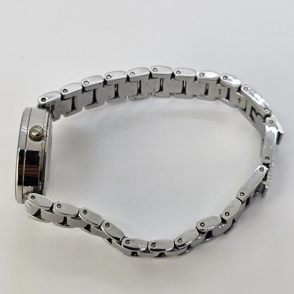 Anne Klein Diamond Women's 26MM White Dial Gray‎ Tone Bracelet 7